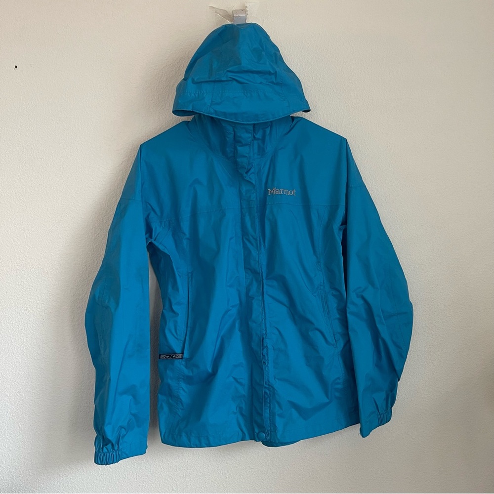 Marmot Hooded Front Zip Waterproof Rain Jacket